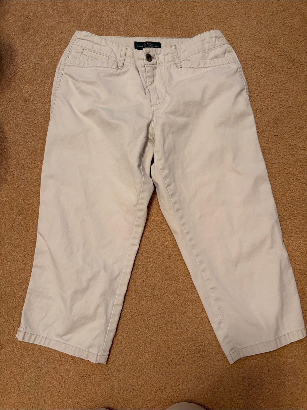 Lauren Ralph Lauren Women's Cream Capris